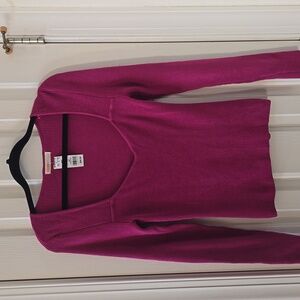 INTEMPO BRAND WOMEN'S MAGENTA PULLOVER SWEATER TOP SIZE MEDIUM